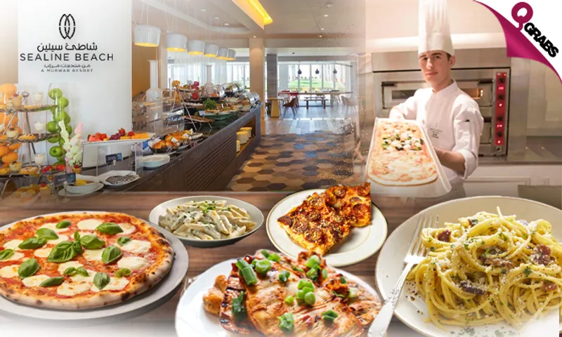 Pool & Beach Access with Italian Dishes OR International Dinner Buffet at Sealine Beach Resort!